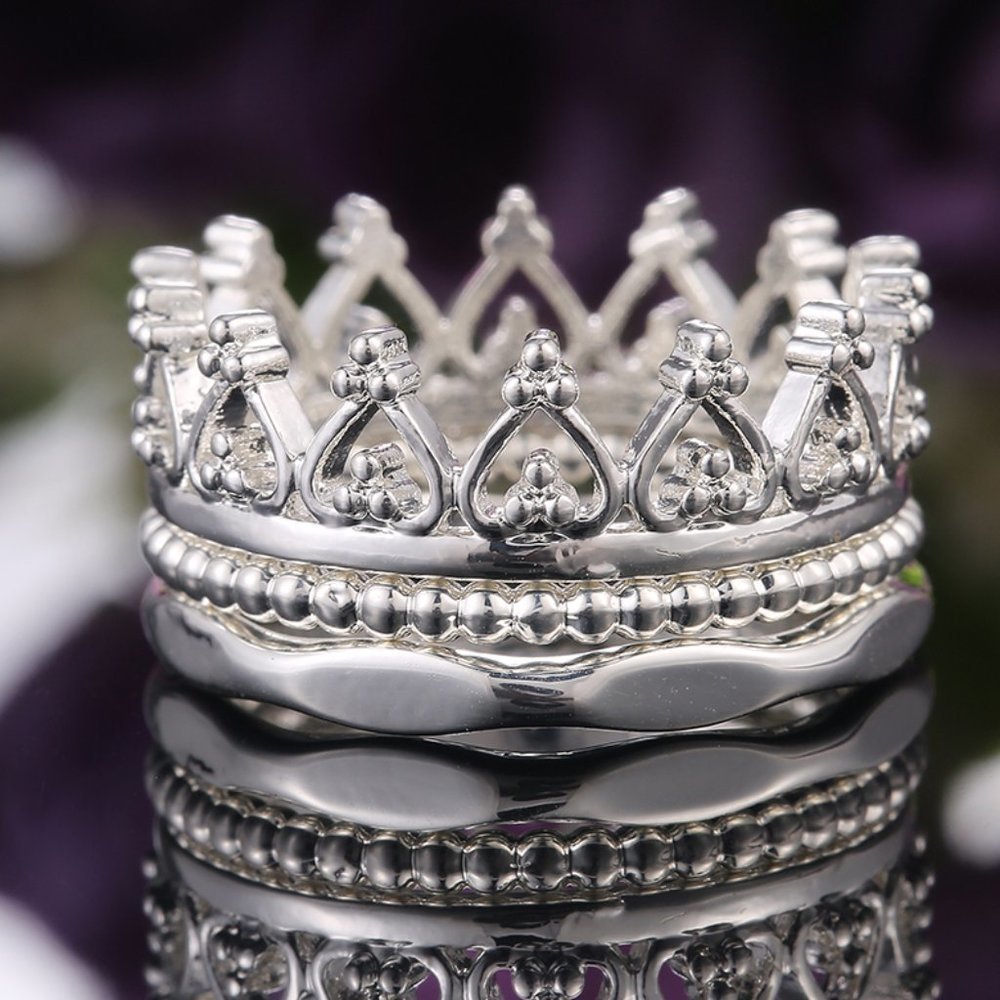 ✨3pcs/Set Lovely Shiny Heart Cocktail Party Beautiful Ring for Women, PD514